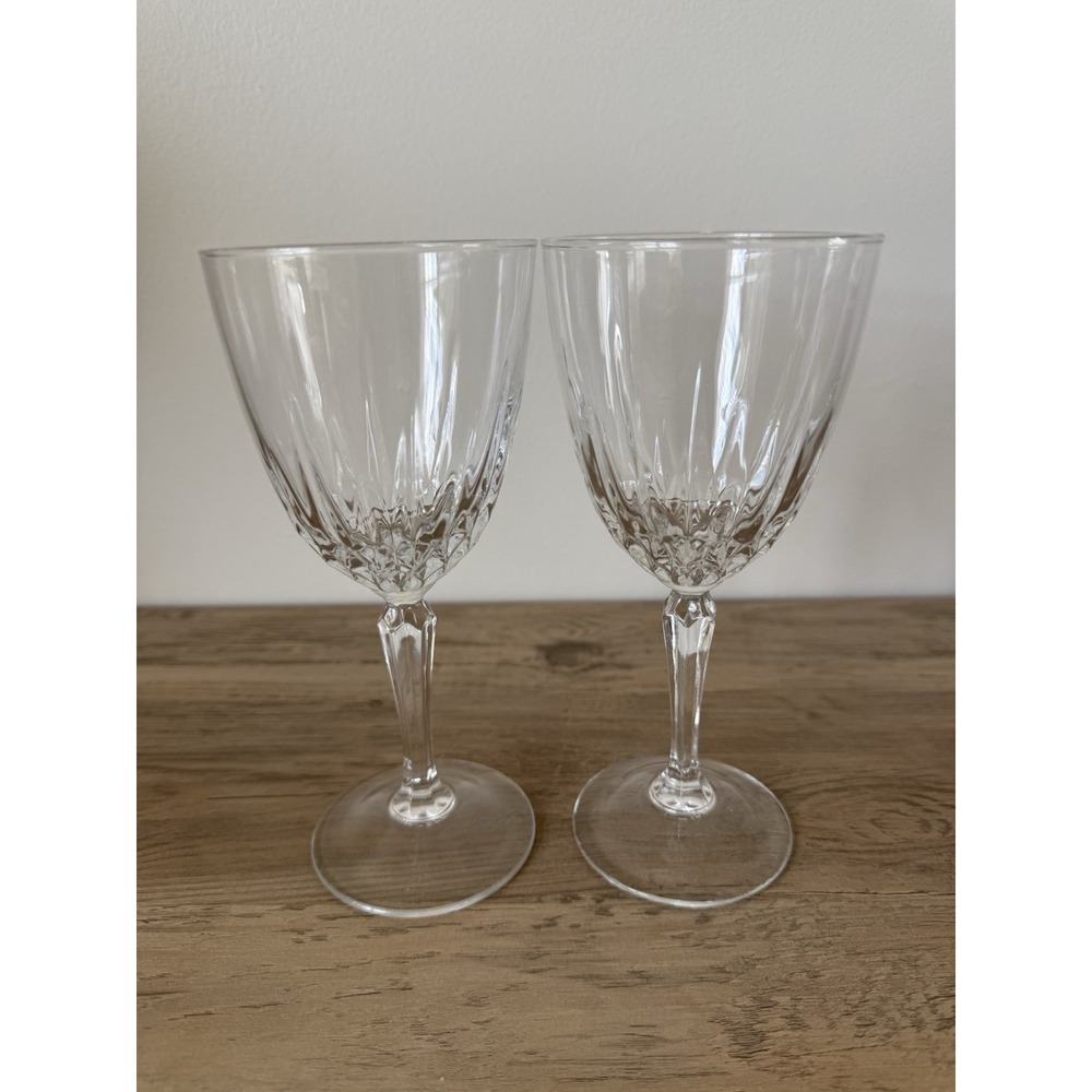 Diamant by Cristal D'Arques Durand Crystal 5.75" Wine Glasses Set of 2